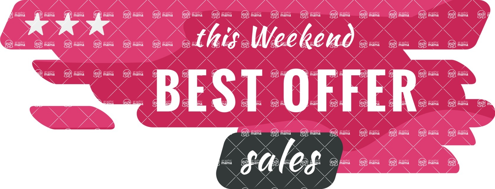 Sale Banner Templates Collection - Weekend Sale Badge Vector Template